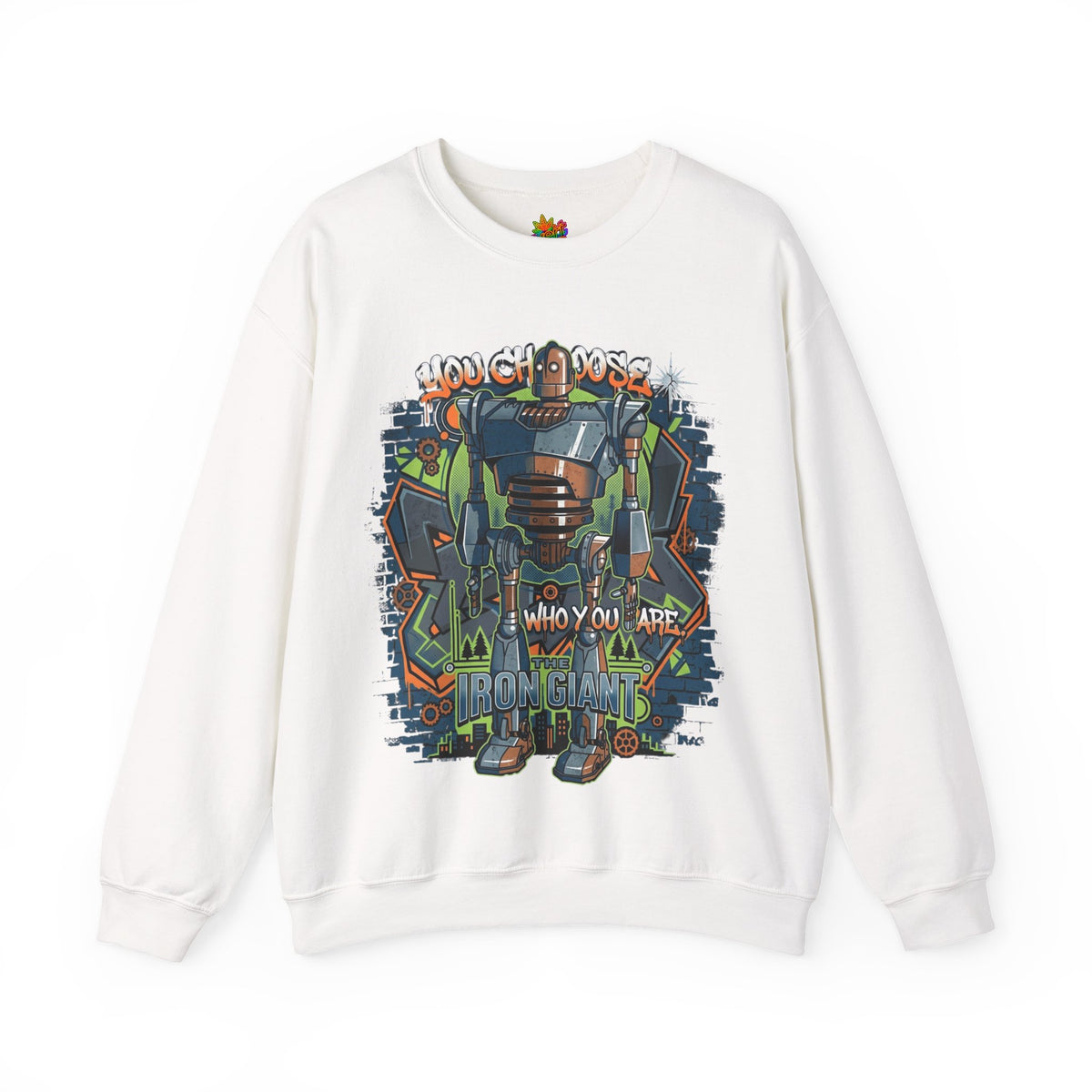 Vert Iron Giant Vintage Style Unisex Graphic Crewneck Sweatshirt
