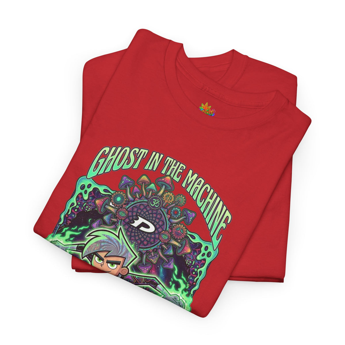 Vert Danny Phantom Psychedelic Vintage Style Unisex Cotton Graphic T-Shirt