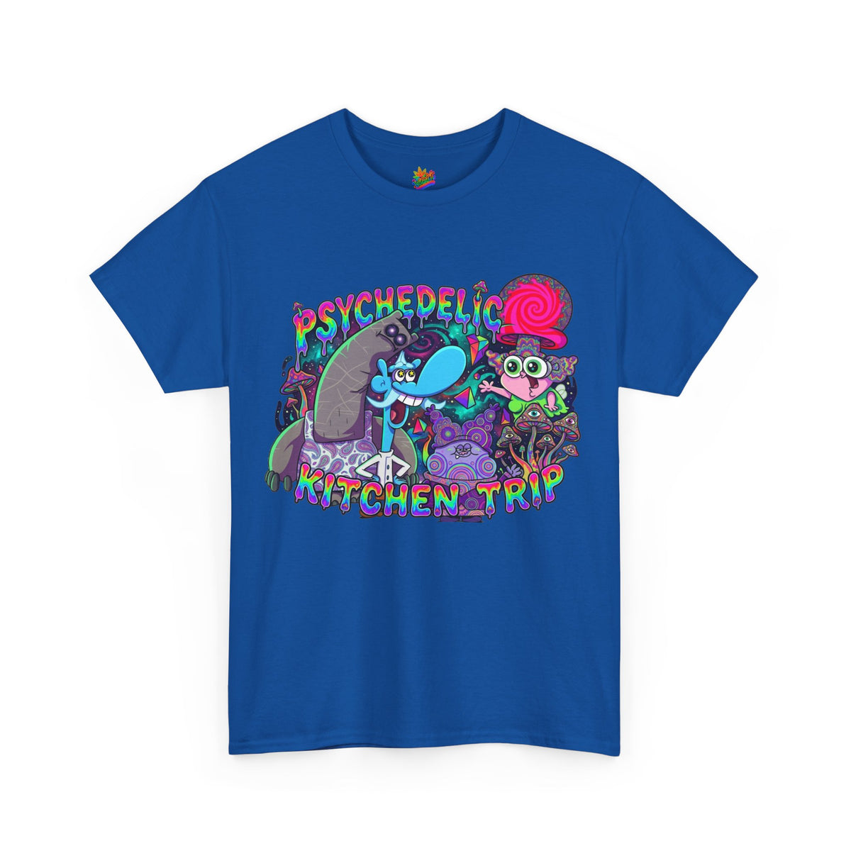 Vert Chowder Psychedelic Vintage Style Unisex Cotton Graphic T-Shirt