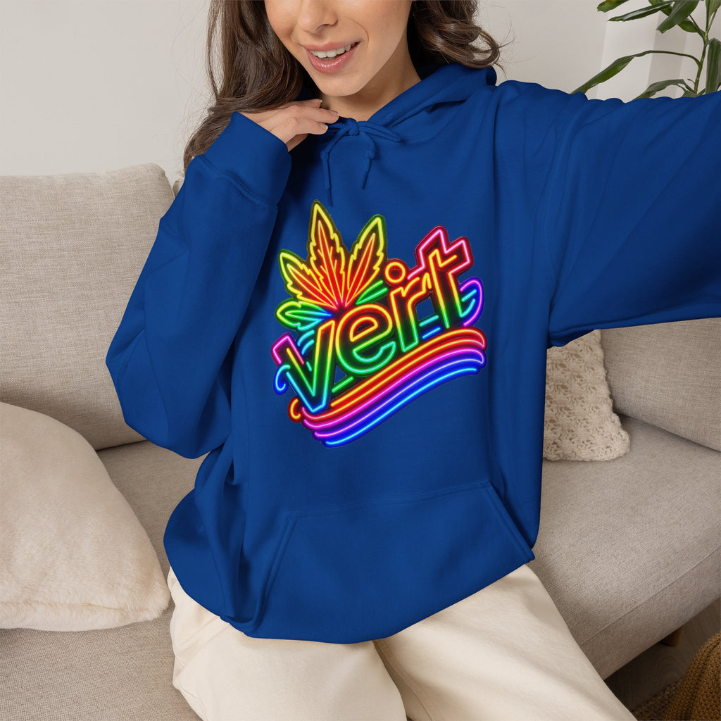 Vert Neon Logo Vintage Style Unisex Graphic Hoodie