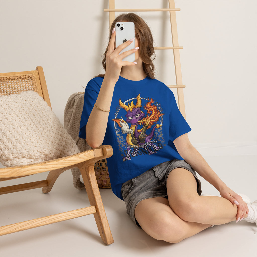 Vert Spyro Smoker Vintage Style Unisex Cotton Graphic T-Shirt
