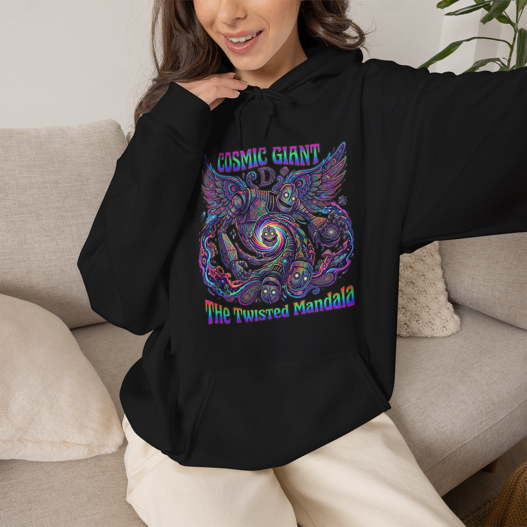 Vert Iron Giant Psychedelic Vintage Style Unisex Graphic Hoodie