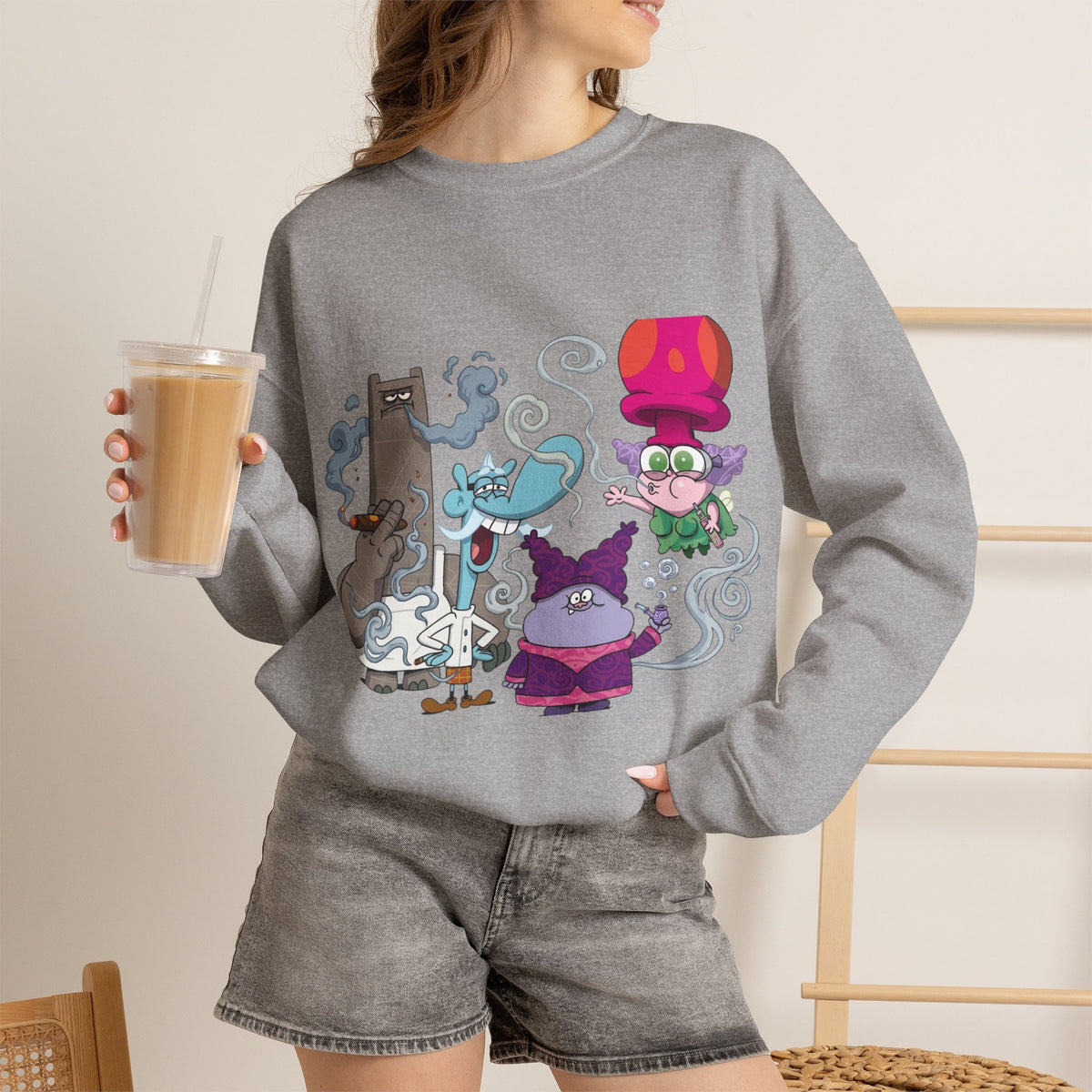 Vert Chowder Smoker Vintage Style Unisex Graphic Crewneck Sweatshirt