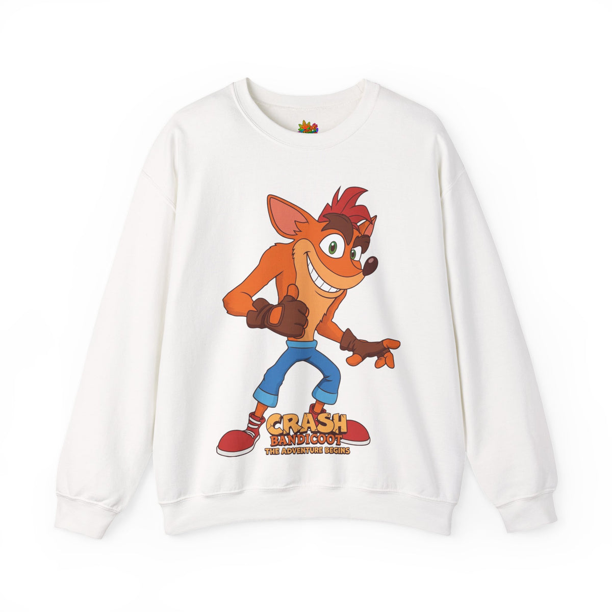 Vert Crash Bandicoot Vintage Style Unisex Graphic Crewneck Sweatshirt