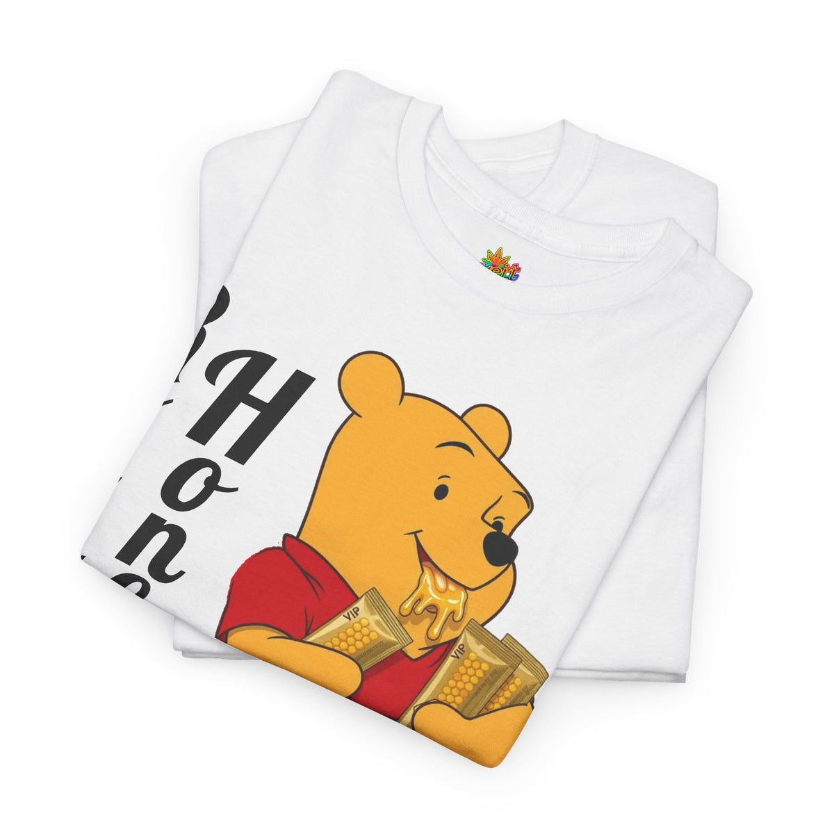 Vert Winnie The Pooh "Royal Honey" Vintage Style Unisex Cotton Graphic T-Shirt