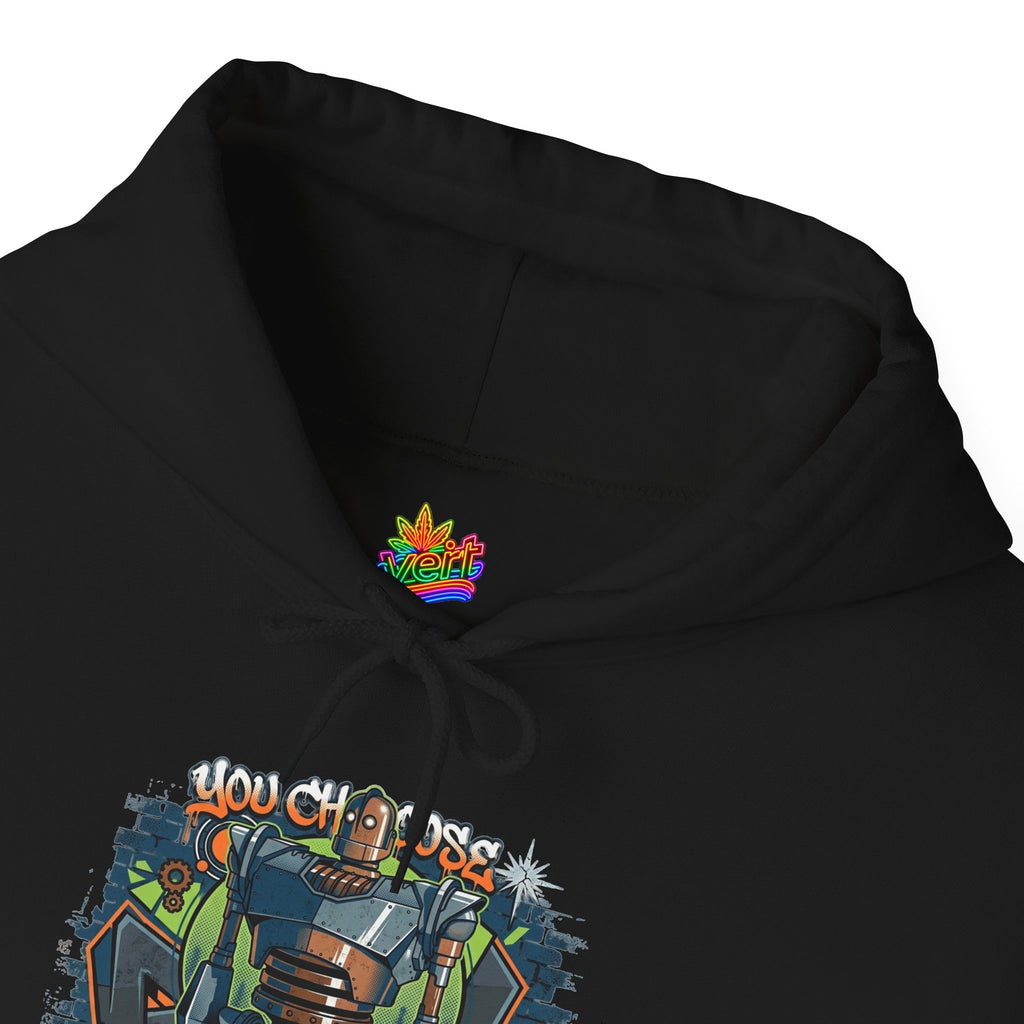 Vert Iron Giant Vintage Style Unisex Graphic Hoodie