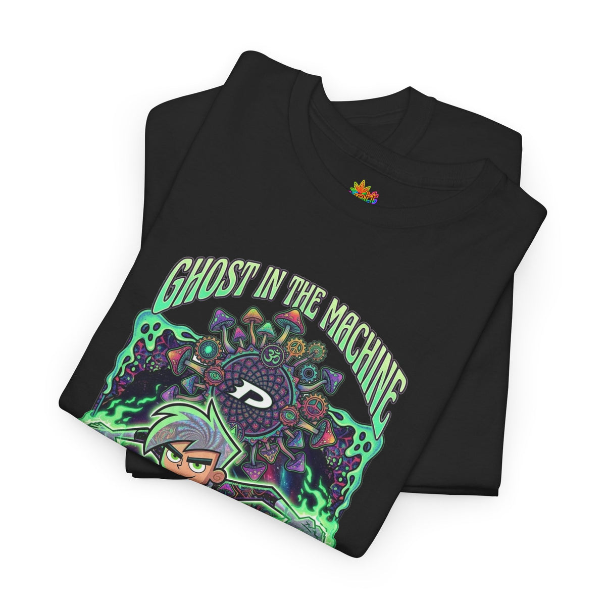 Vert Danny Phantom Psychedelic Vintage Style Unisex Cotton Graphic T-Shirt
