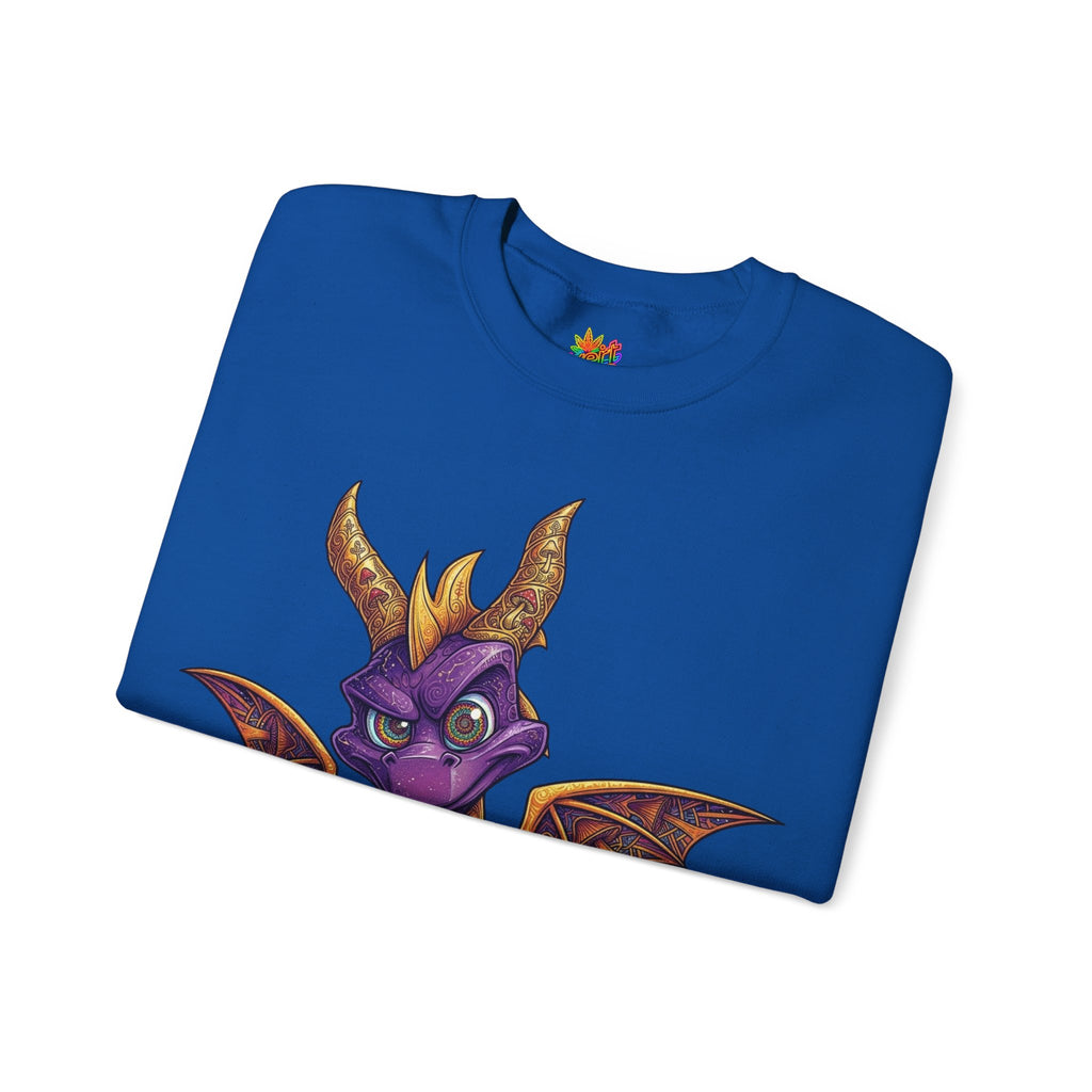 Vert Spyro Psychedelic Vintage Style Unisex Graphic Crewneck Sweatshirt