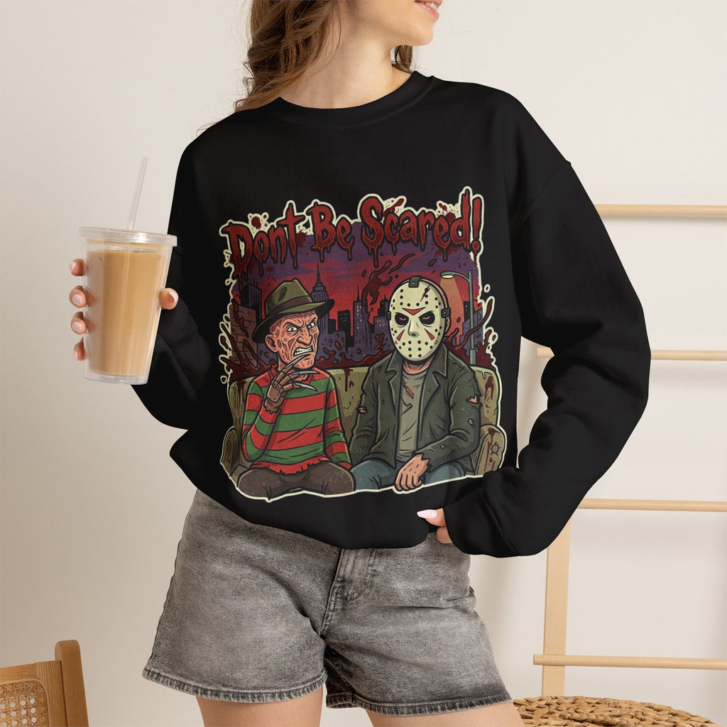 Vert Freddy & Jason Vintage Style Unisex Graphic Crewneck Sweatshirt