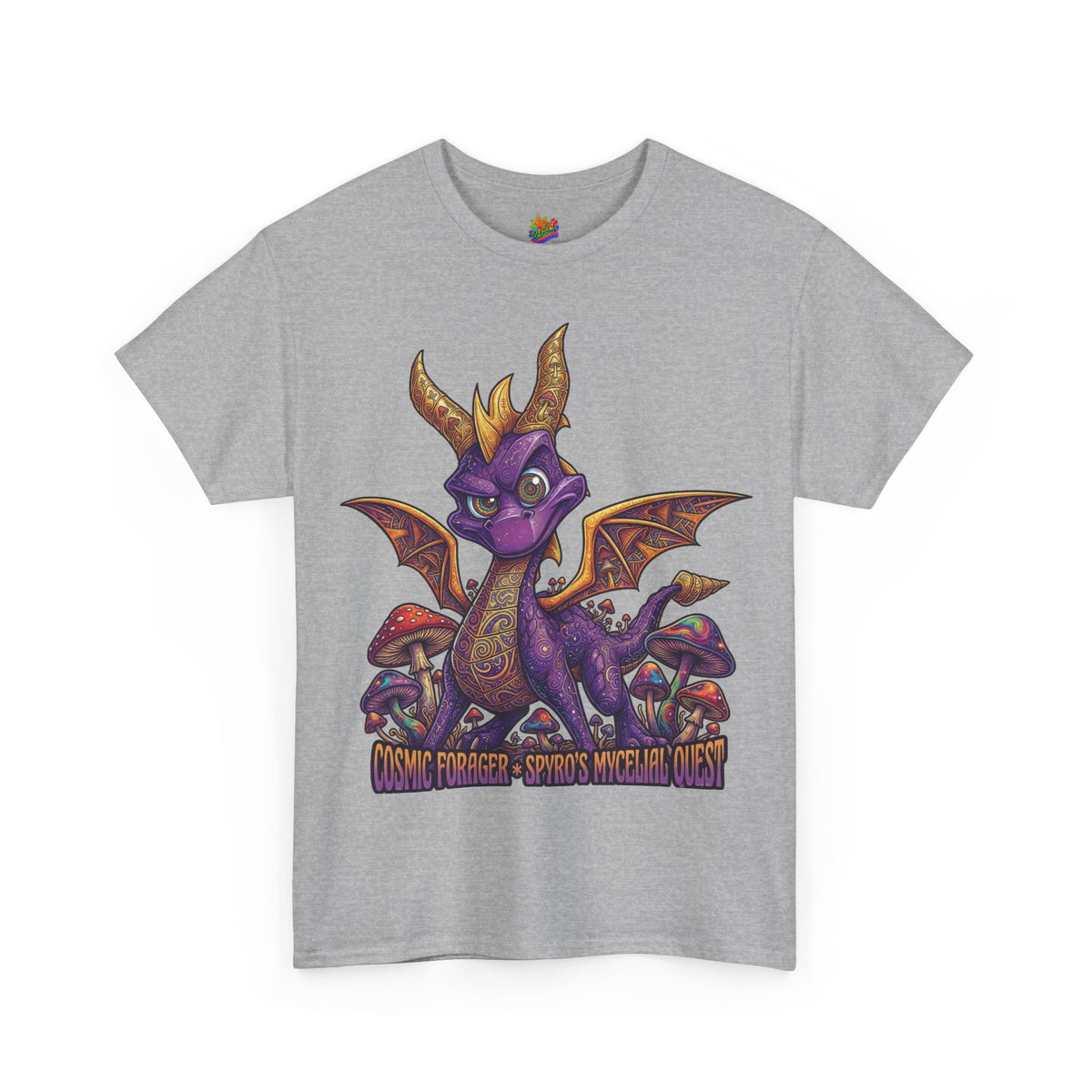 Vert Spyro Psychedelic Vintage Style Unisex Cotton Graphic T-Shirt