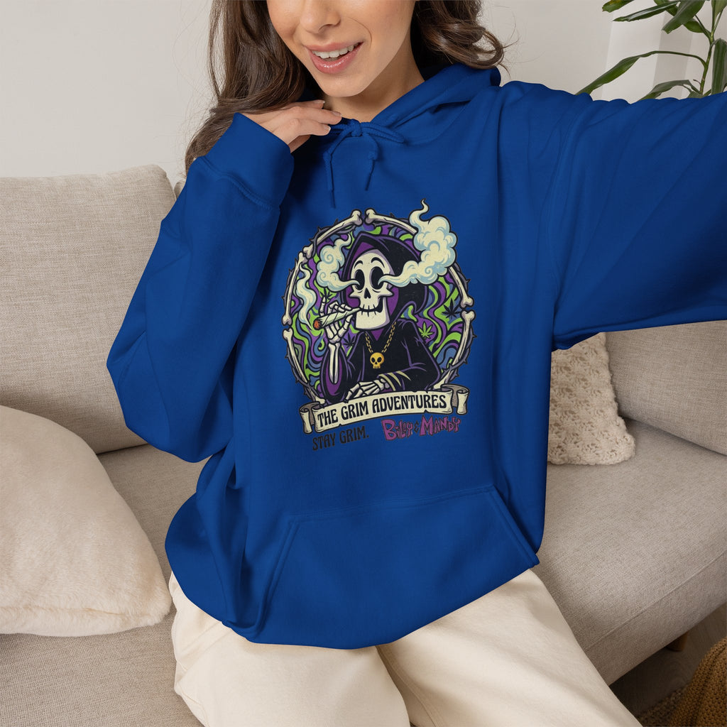 Vert Grim Smoker Vintage Style Unisex Graphic Hoodie