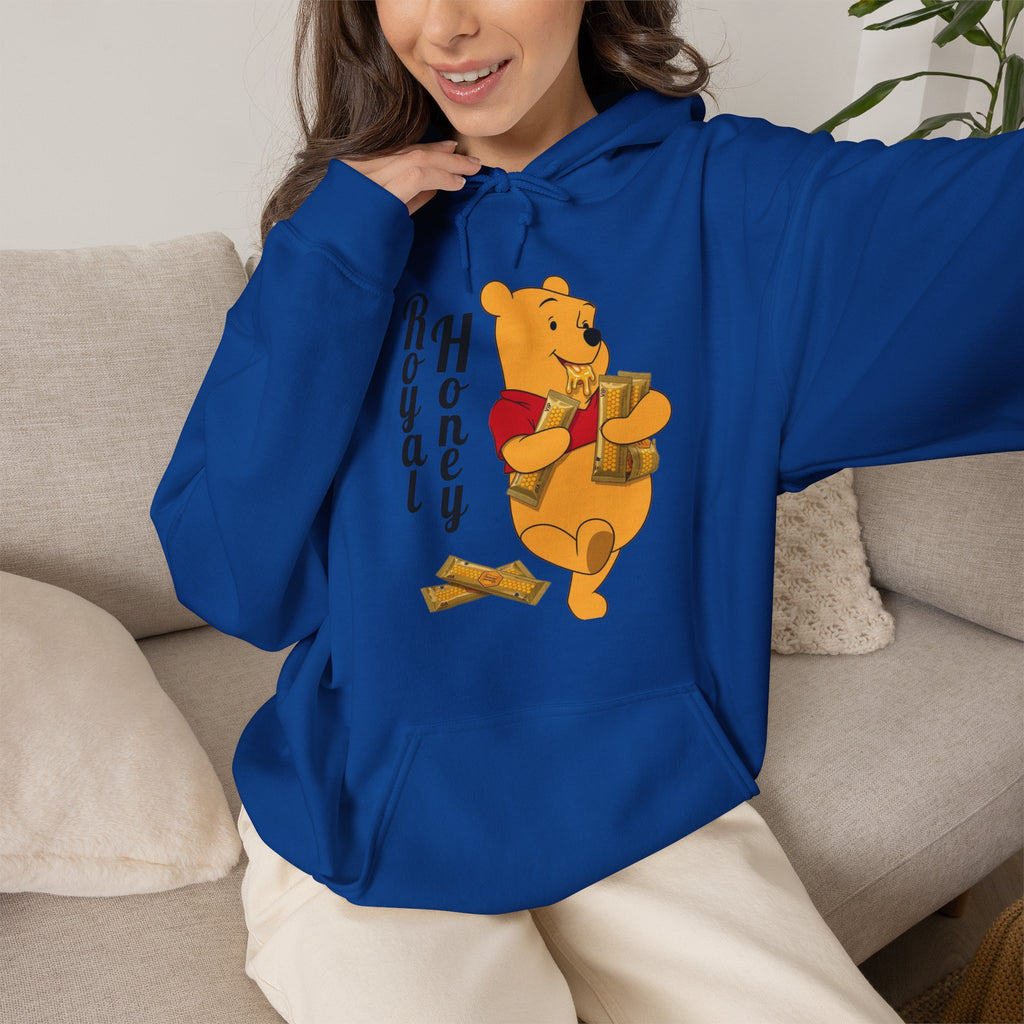 Vert Winnie The Pooh "Royal Honey" Vintage Style Unisex Hoodie