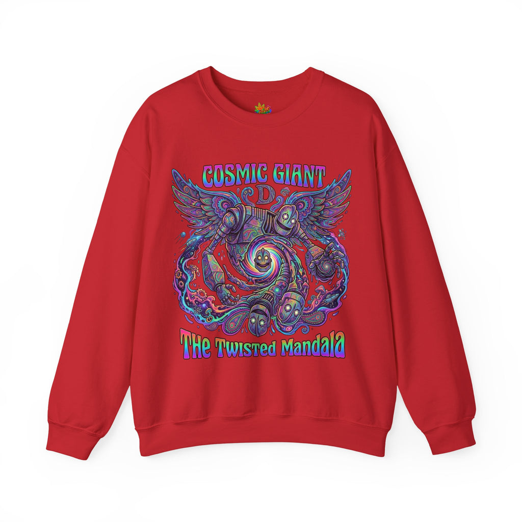Vert Iron Giant Psychedelic Vintage Style Unisex Graphic Crewneck Sweatshirt