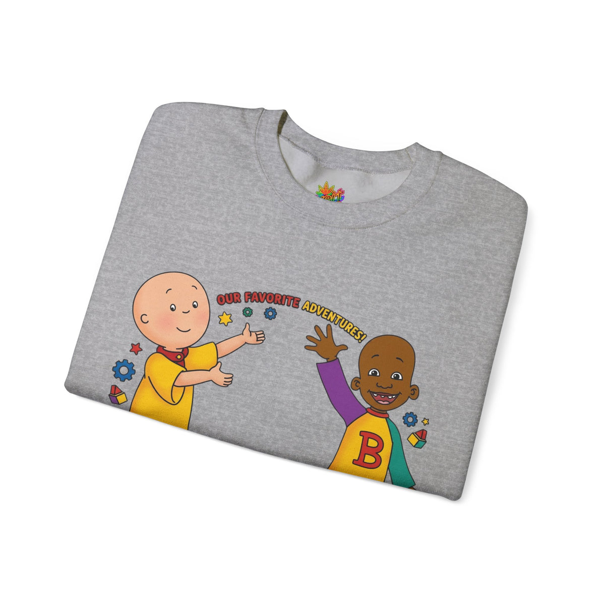 Vert Little Bill & Caillou Vintage Style Unisex Graphic Crewneck Sweatshirt