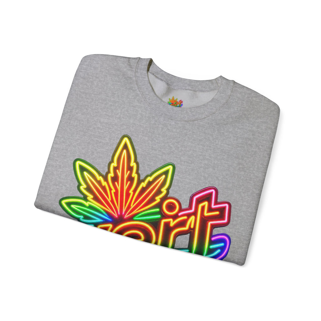 Vert Neon Logo Vintage Style Unisex Graphic Crewneck Sweatshirt