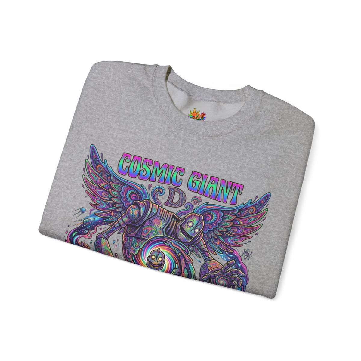 Vert Iron Giant Psychedelic Vintage Style Unisex Graphic Crewneck Sweatshirt