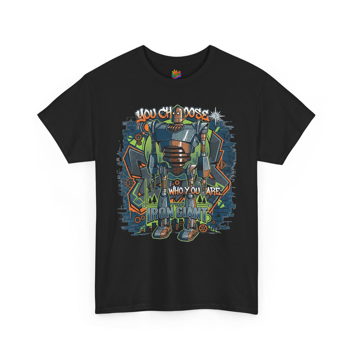 Vert Iron Giant Vintage Style Unisex Cotton Graphic T-Shirt