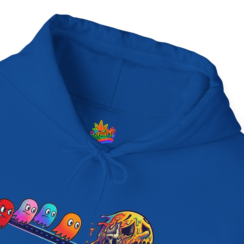 Vert Pac-Man Psychedelic Vintage Style Unisex Graphic Hoodie