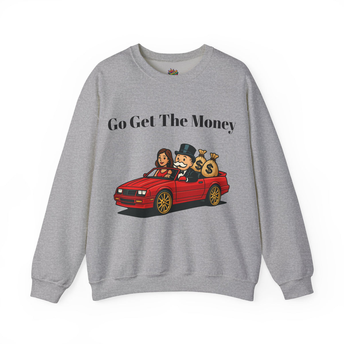 Vert Monopoly Man Vintage Style Unisex Graphic Crewneck Sweatshirt