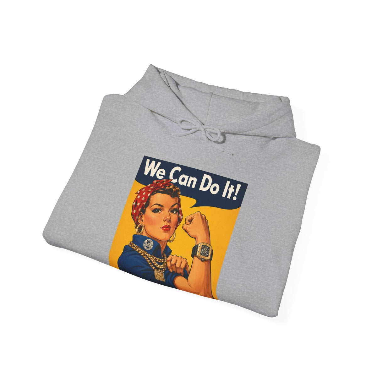 Vert "We Can Do It" Vintage Style Unisex Graphic Hoodie