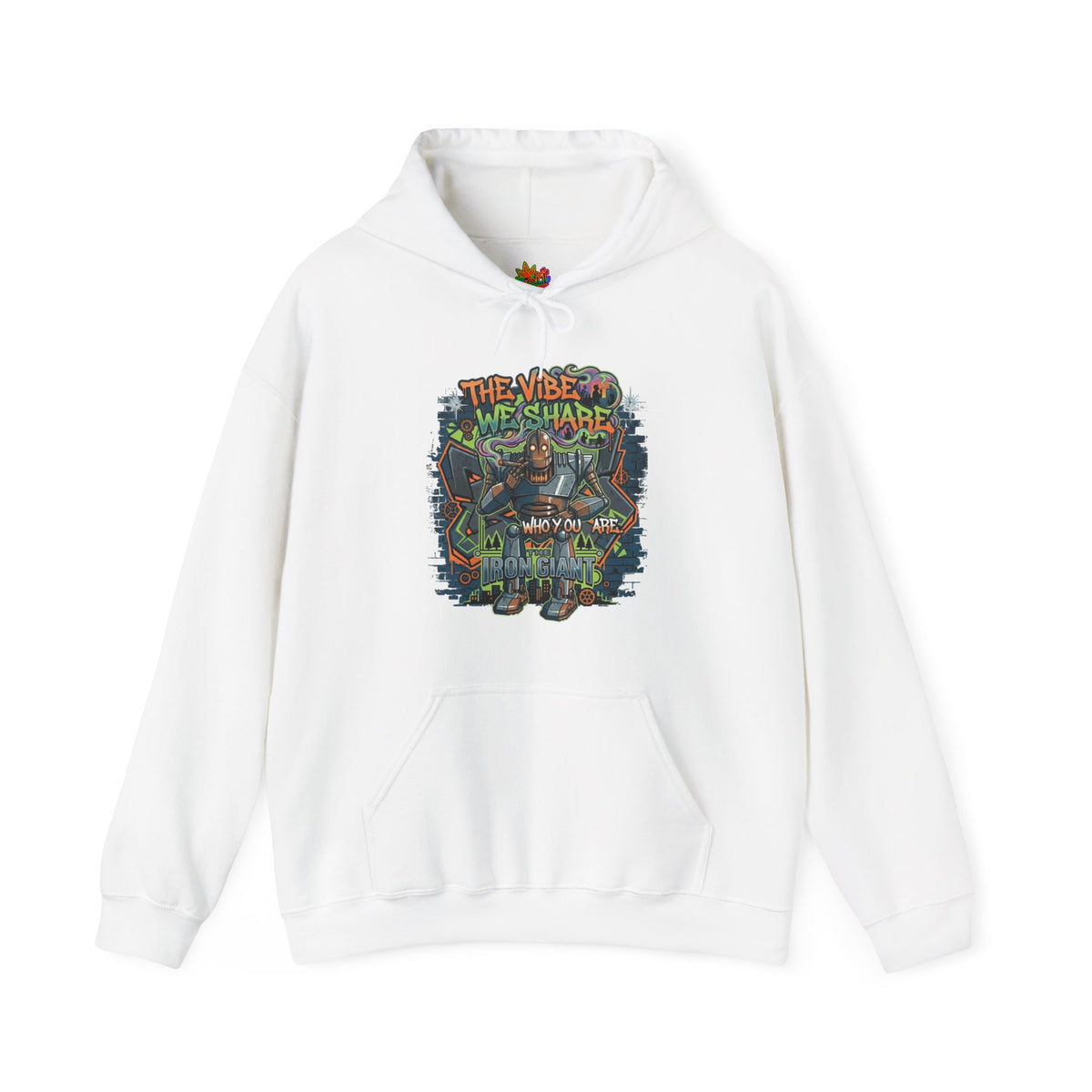Vert Iron Giant Smoker Vintage Style Unisex Graphic Hoodie