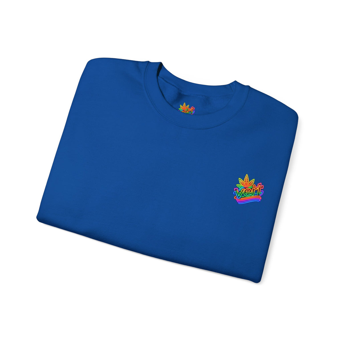 Vert Crested Neon Logo Vintage Style Unisex Graphic Crewneck Sweatshirt