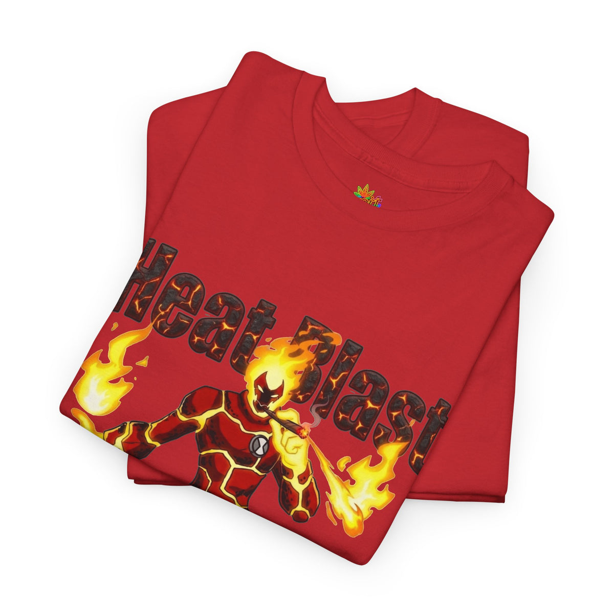 Vert Ben 10 Heat Blast Vintage Style Unisex Graphic Cotton T-Shirt