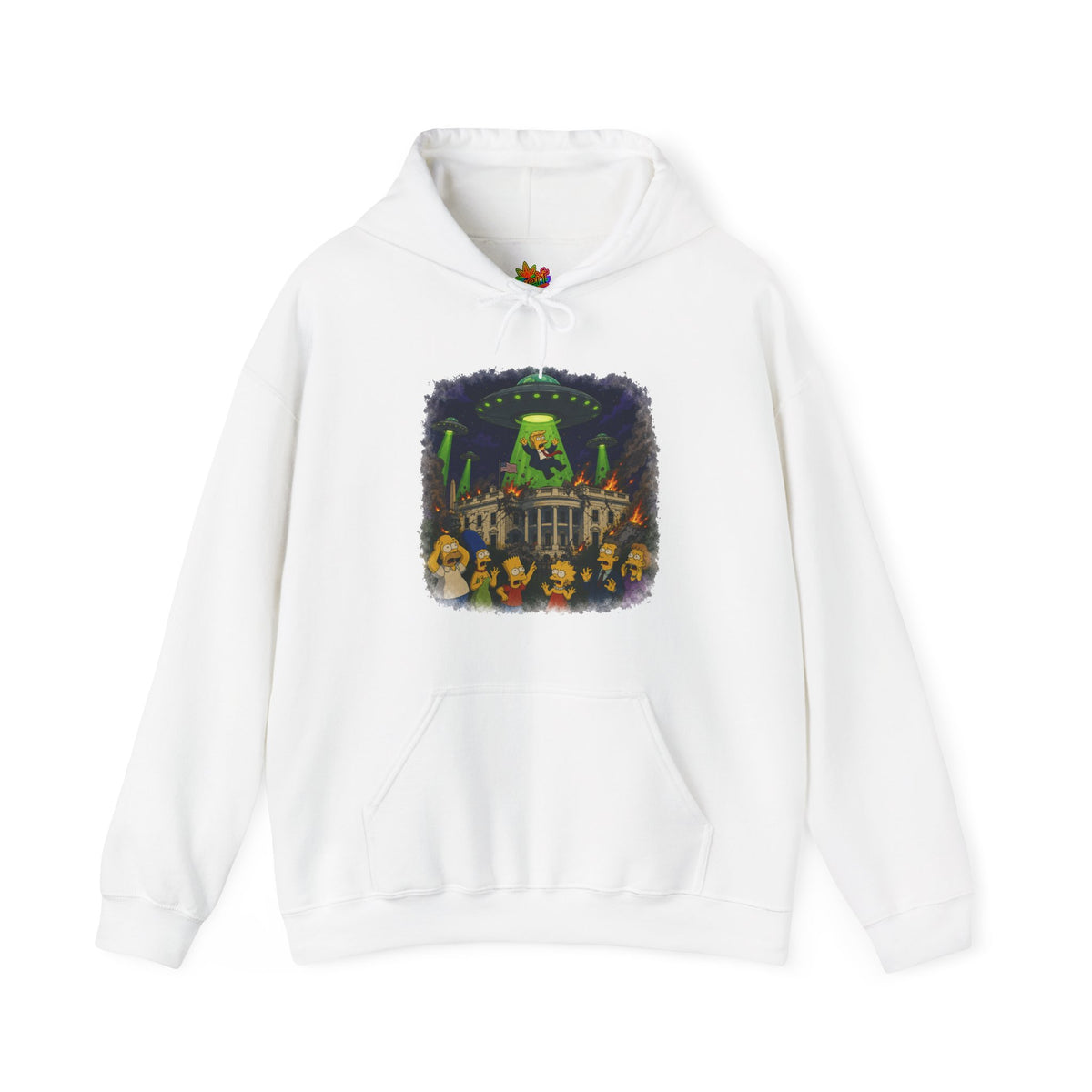 Vert Donald Trump Abduction Vintage Style Unisex Graphic Hoodie