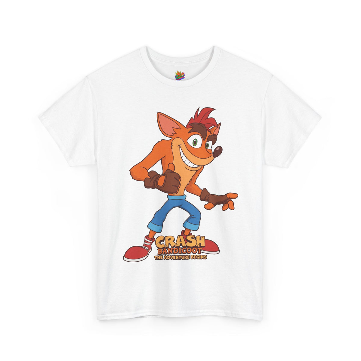 Vert Crash Bandicoot Vintage Style Unisex Cotton Graphic T-Shirt