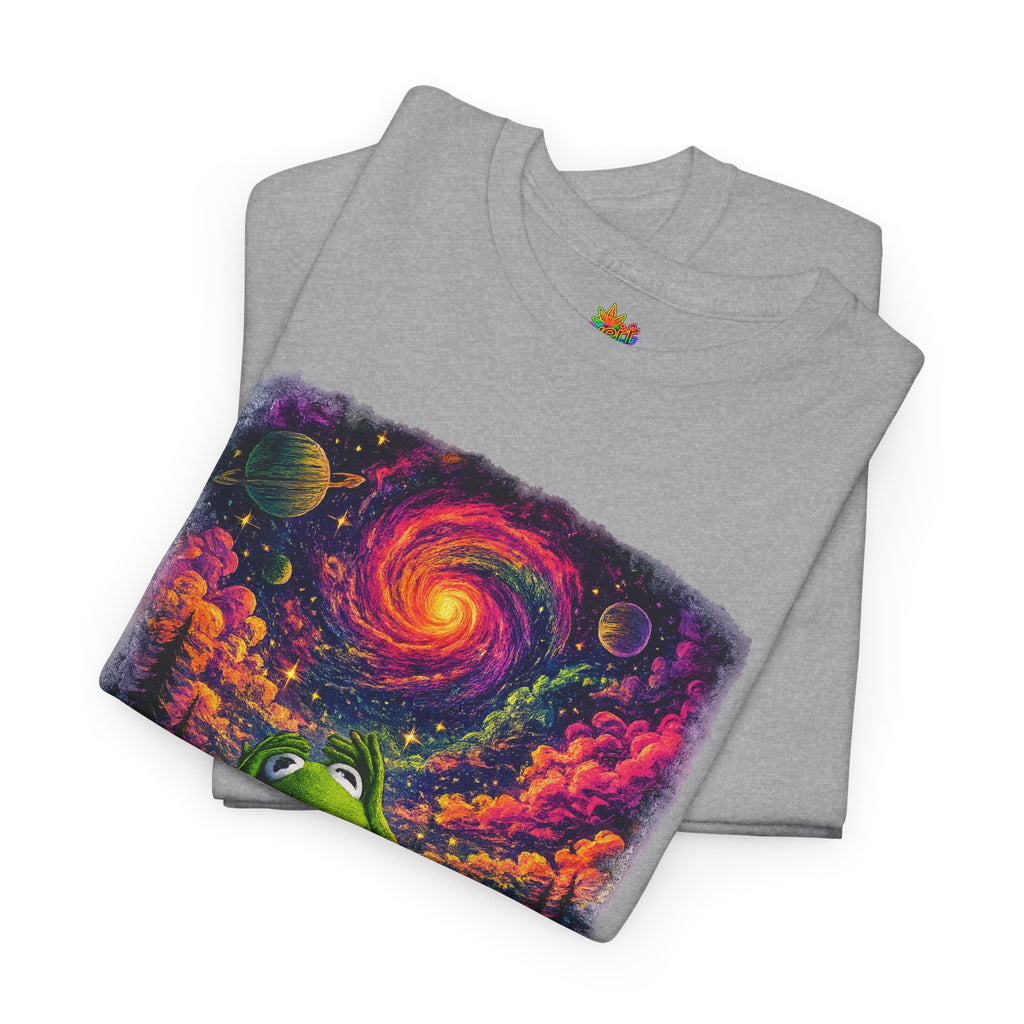 Vert Psychedelic Kermit Vintage Style Unisex Cotton Graphic T-Shirt