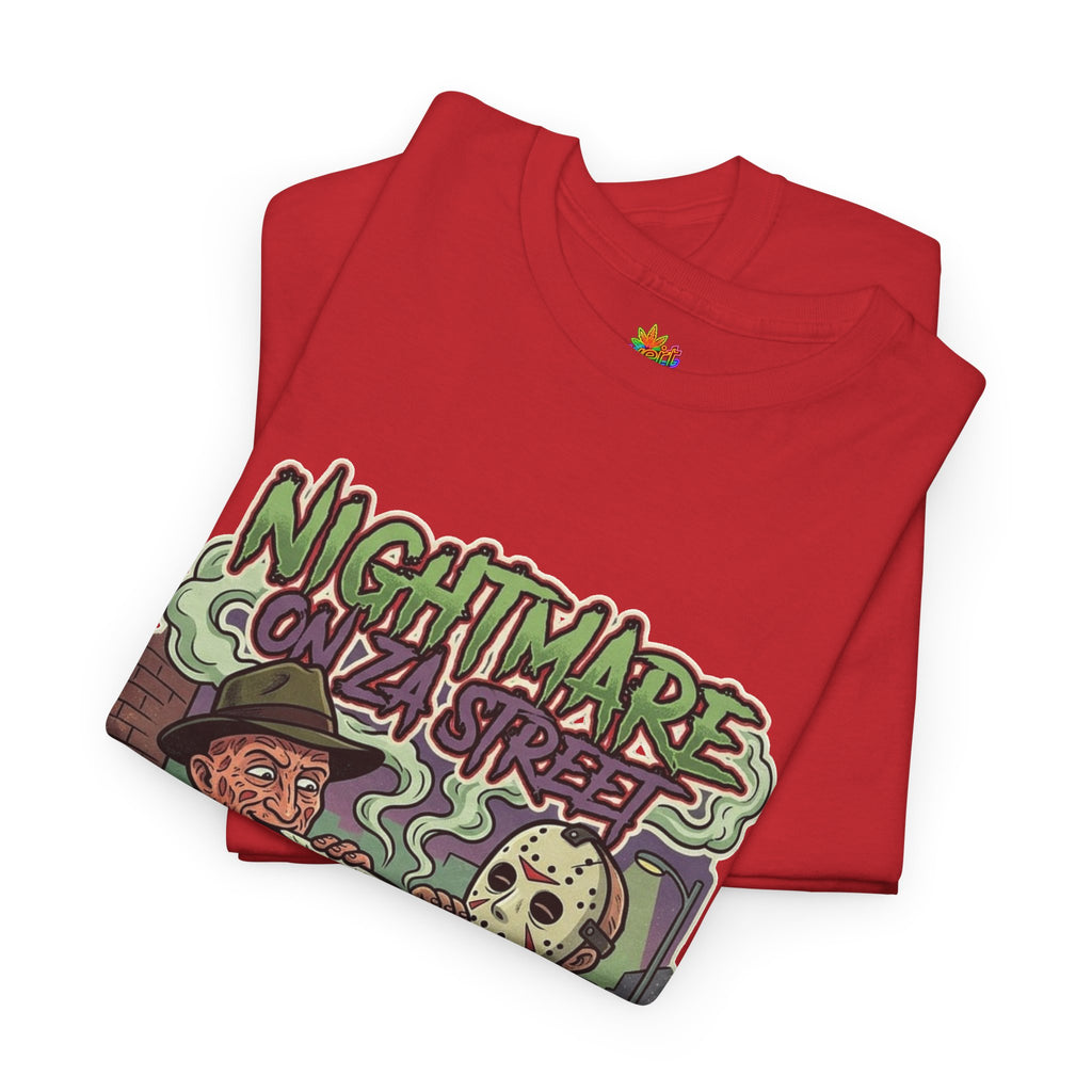 Vert Freddy & Jason Smoker Vintage Style Unisex Cotton Graphic T-Shirt