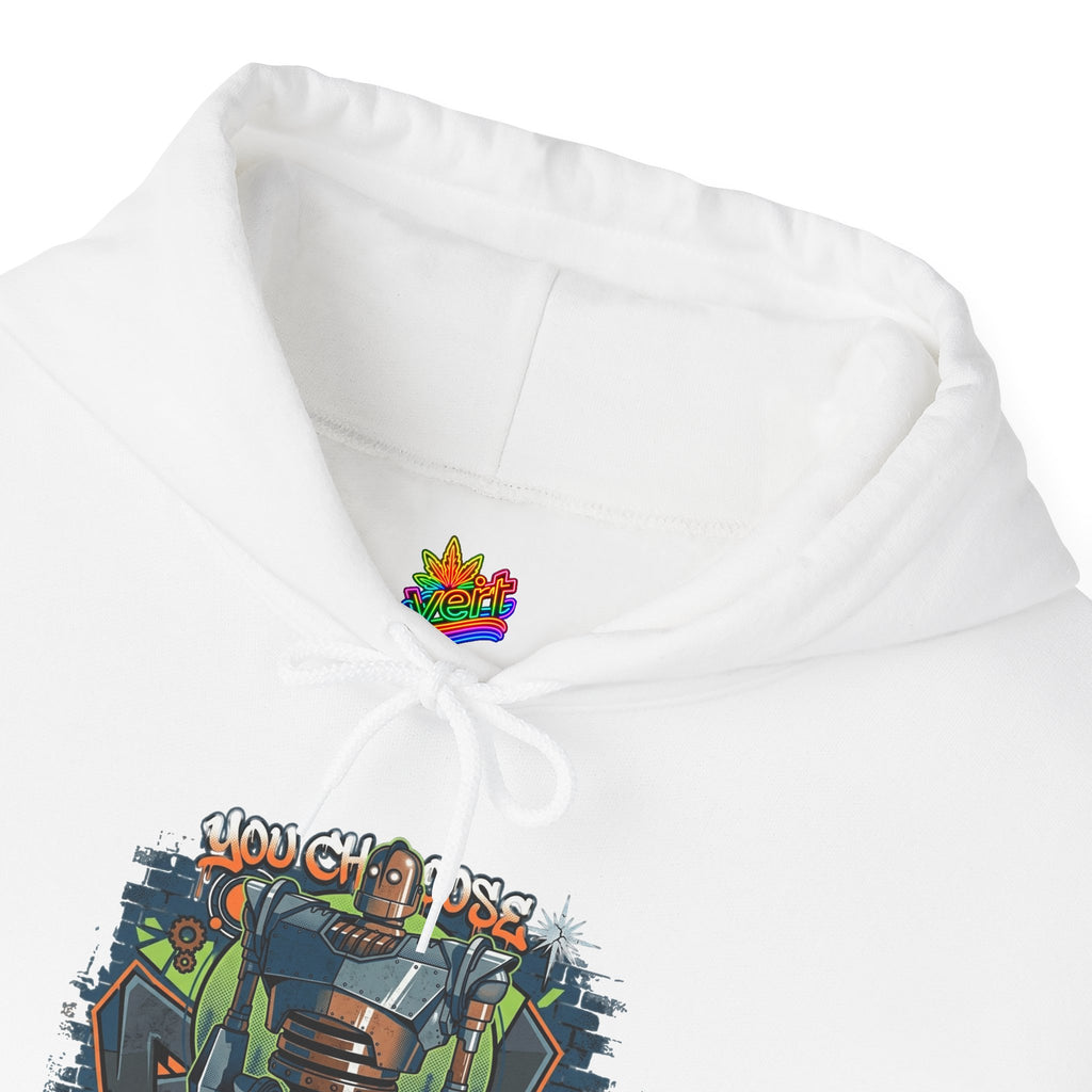 Vert Iron Giant Vintage Style Unisex Graphic Hoodie