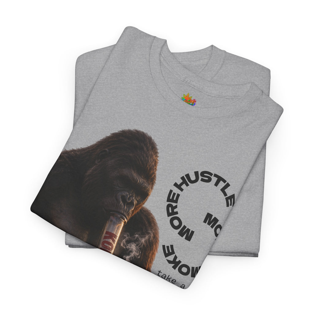 Vert King Kong Smoker Vintage Style Unisex Cotton Graphic T-Shirt