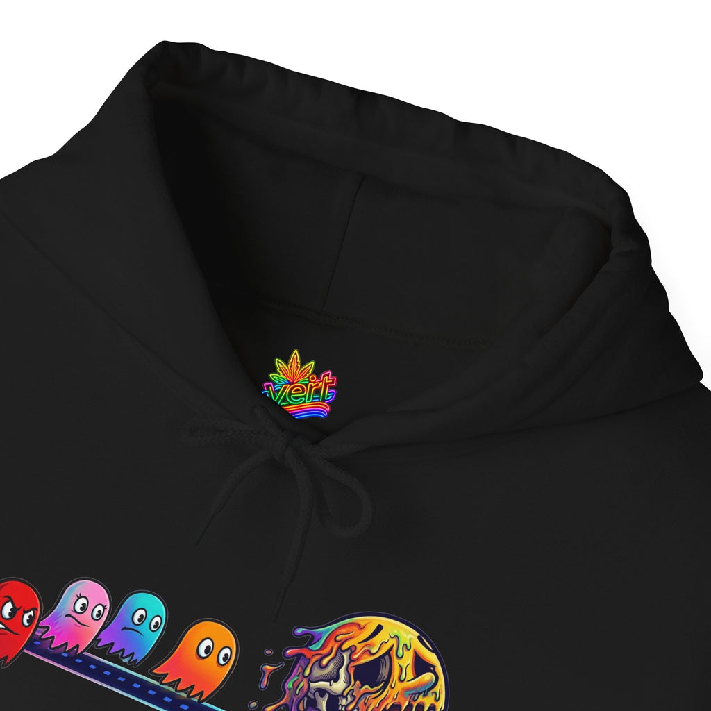 Vert Pac-Man Psychedelic Vintage Style Unisex Graphic Hoodie