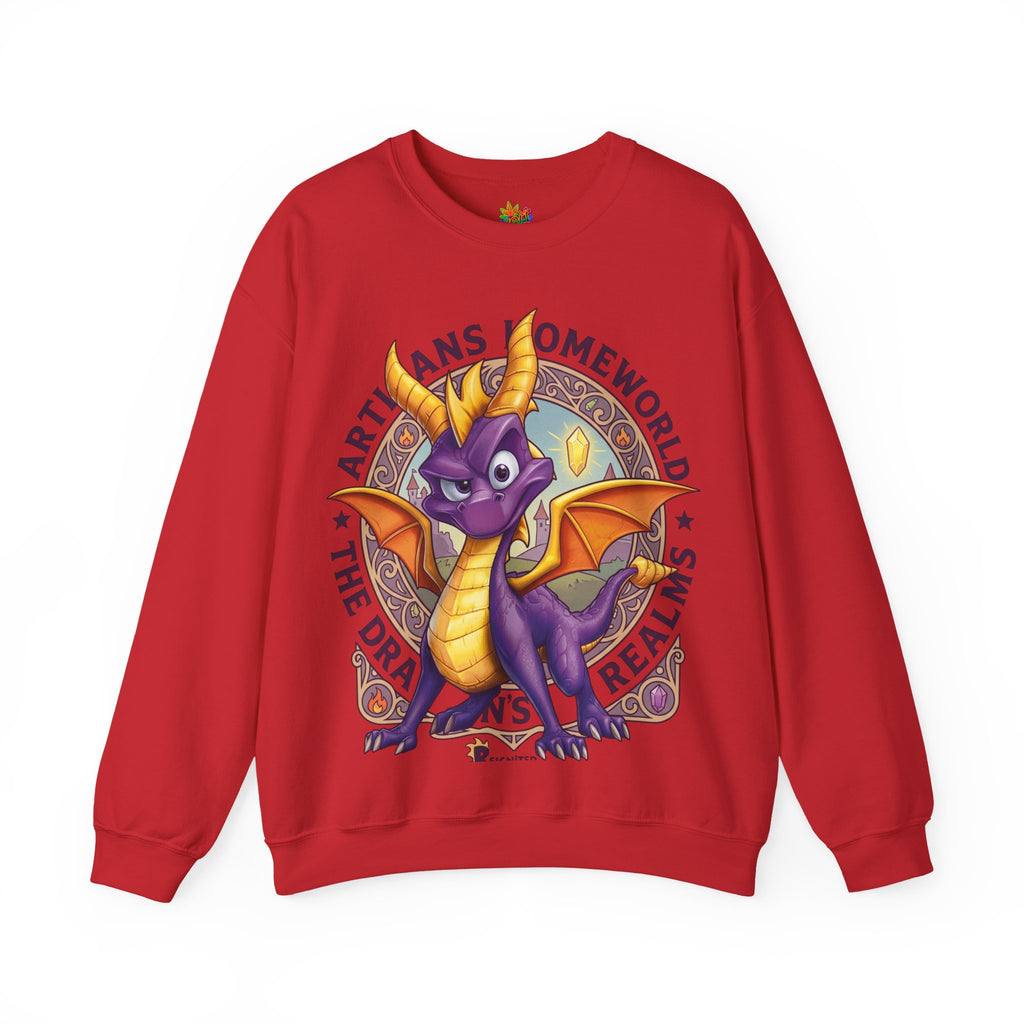 Vert Spyro Vintage Style Unisex Graphic Crewneck Sweatshirt