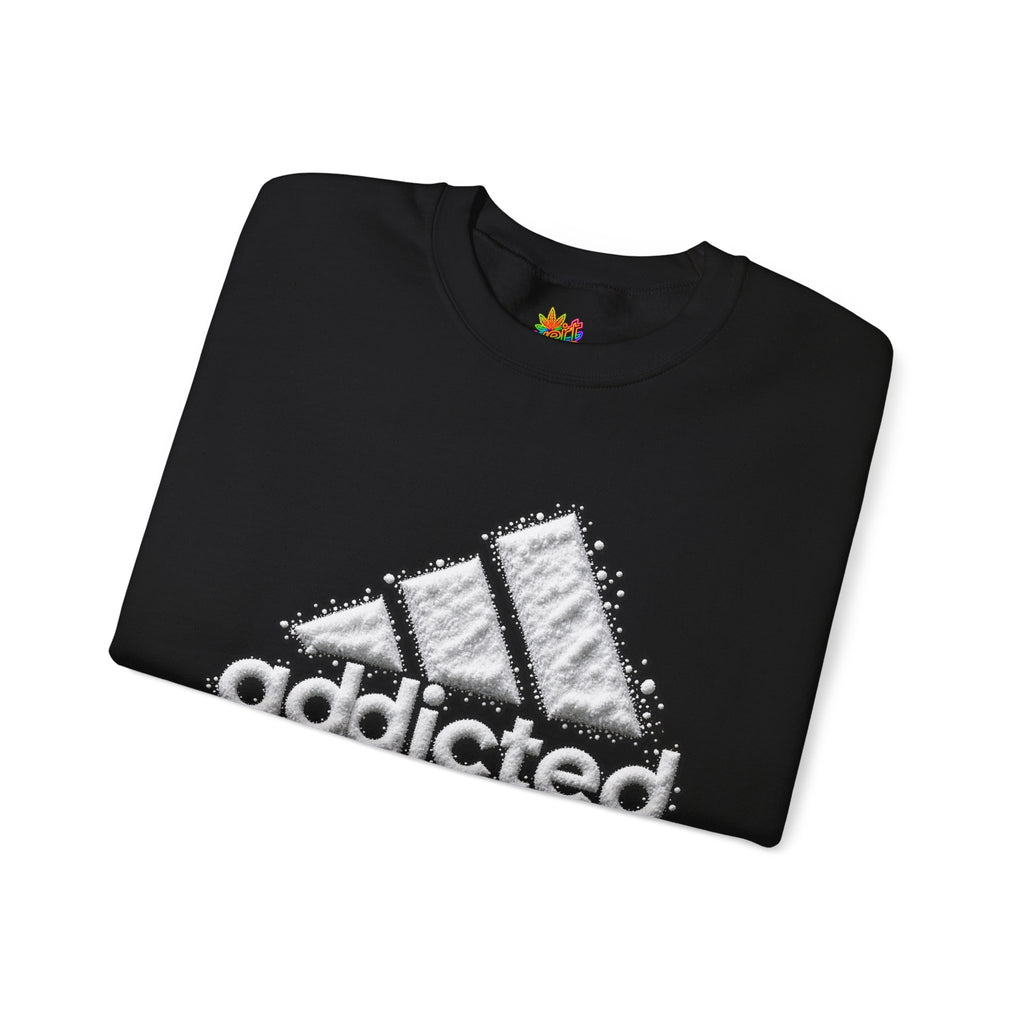 Vert Addicted Vintage Style Unisex Graphic Crewneck Sweatshirt