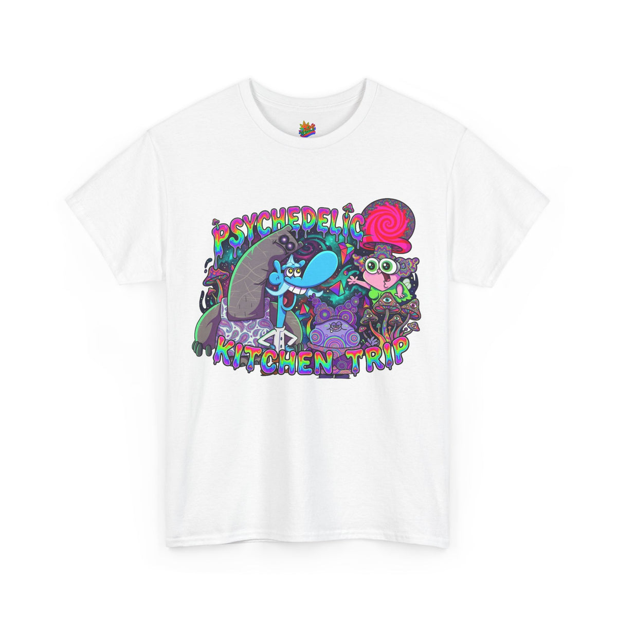 Vert Chowder Psychedelic Vintage Style Unisex Cotton Graphic T-Shirt
