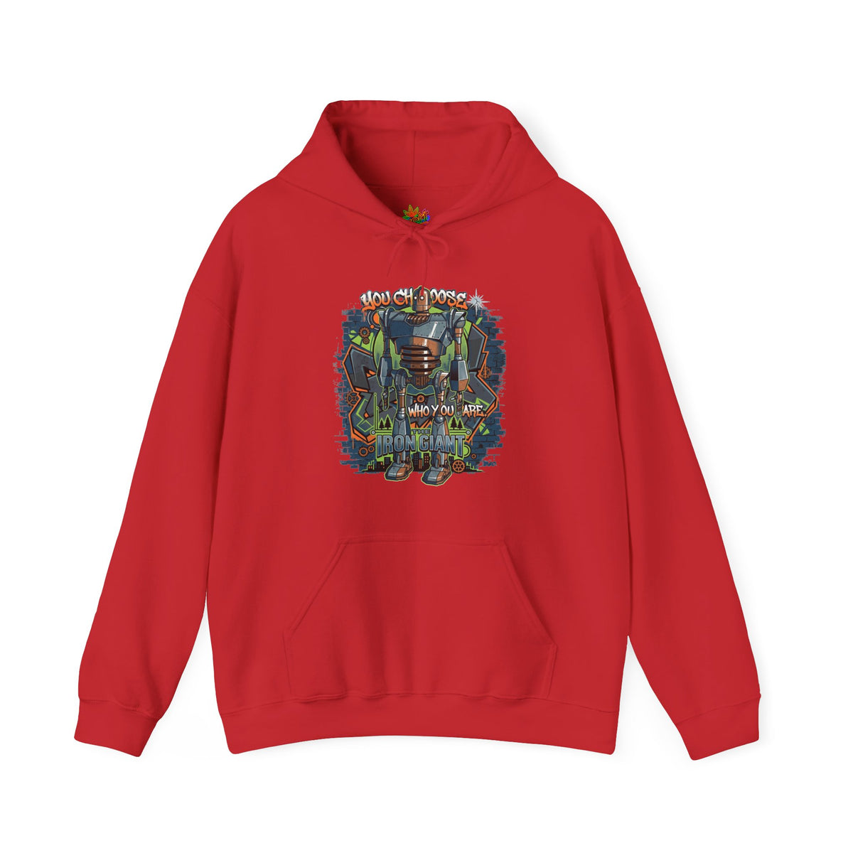 Vert Iron Giant Vintage Style Unisex Graphic Hoodie