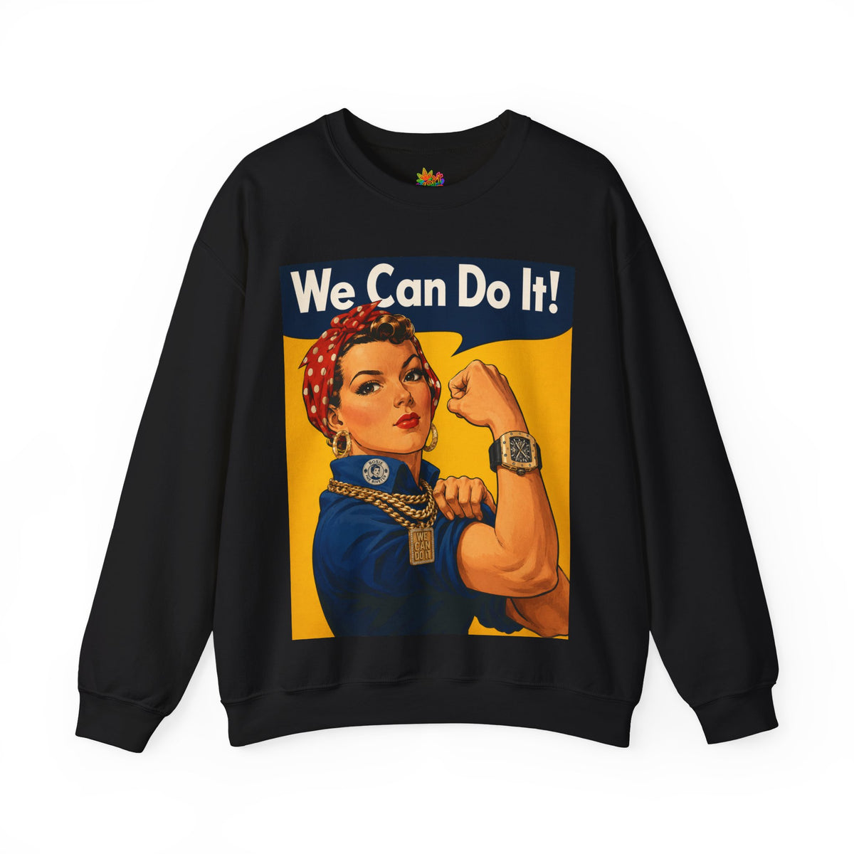 Vert "We Can Do It" Vintage Style Unisex Graphic Crewneck Sweatshirt
