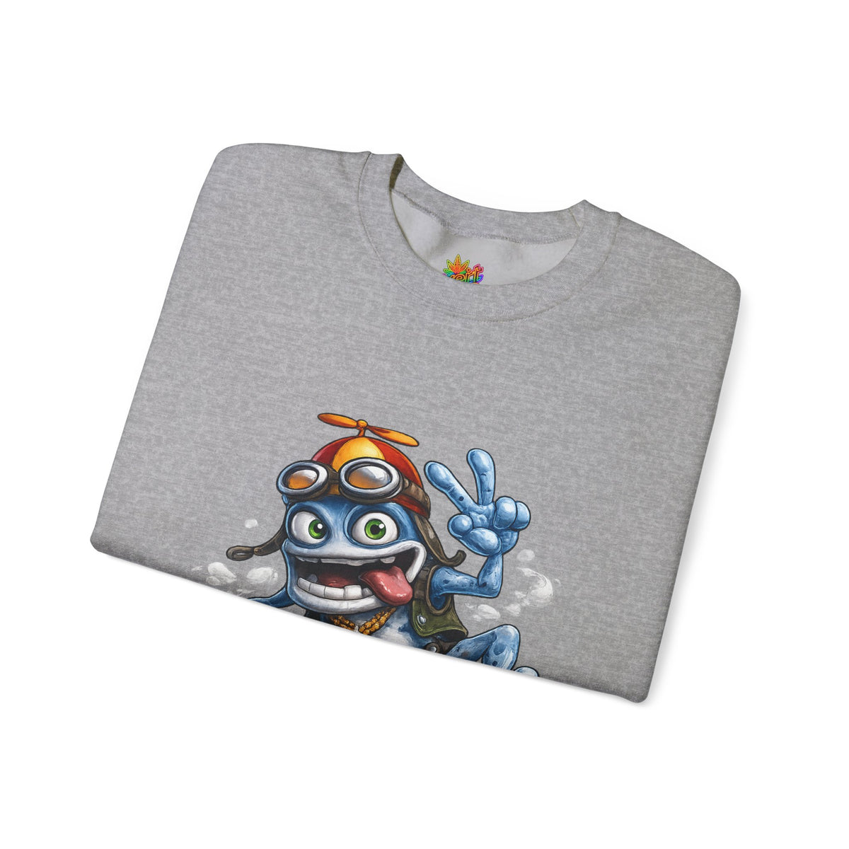 Vert Crazy Frog Vintage Style Unisex Graphic Crewneck Sweatshirt