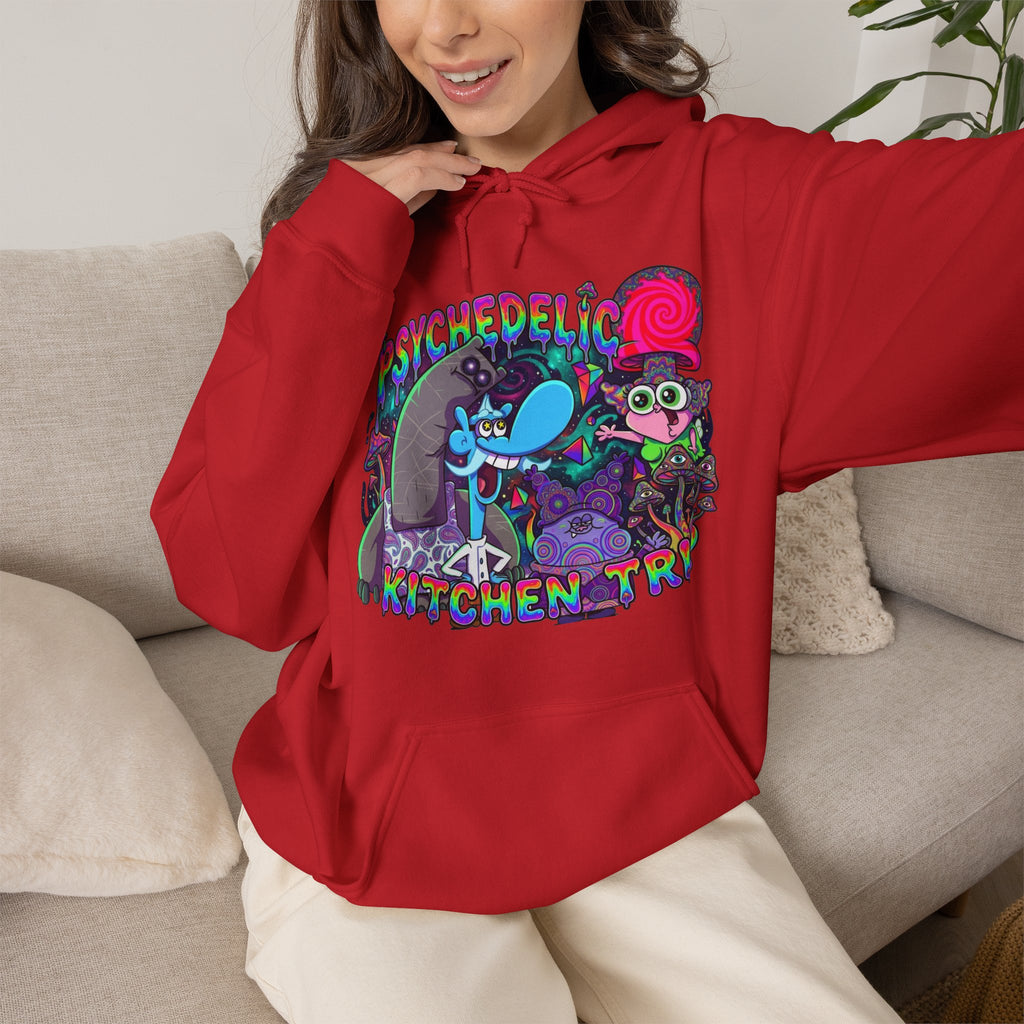 Vert Chowder Psychedelic Vintage Style Unisex Graphic Hoodie