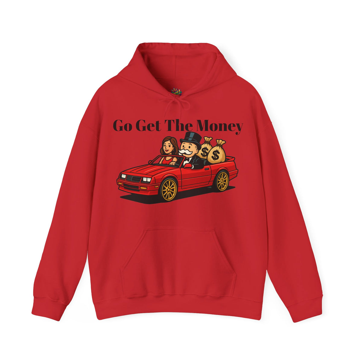 Vert Monoploy Man Vintage Style Unisex Graphic Hoodie