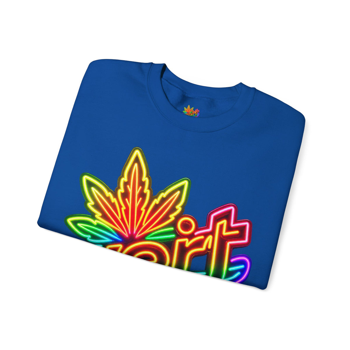 Vert Neon Logo Vintage Style Unisex Graphic Crewneck Sweatshirt