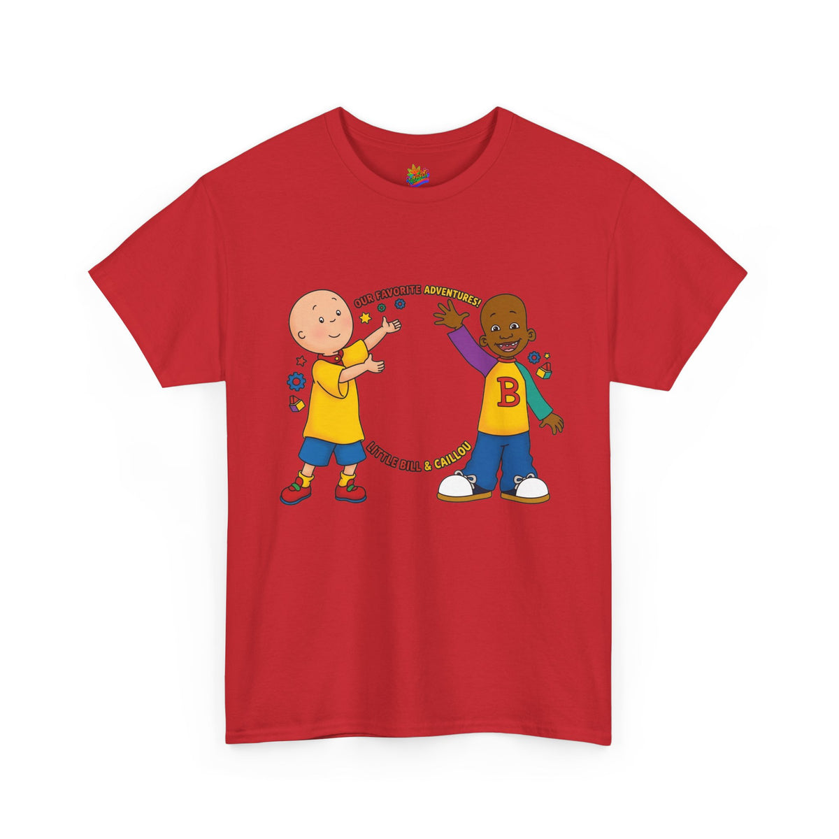Vert Little Bill & Caillou Vintage Style Unisex Cotton Graphic T-Shirt