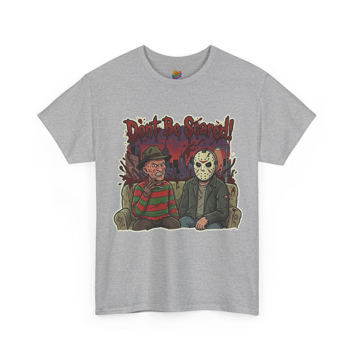 Vert Freddy & Jason Vintage Style Unisex Cotton Graphic T-Shirt