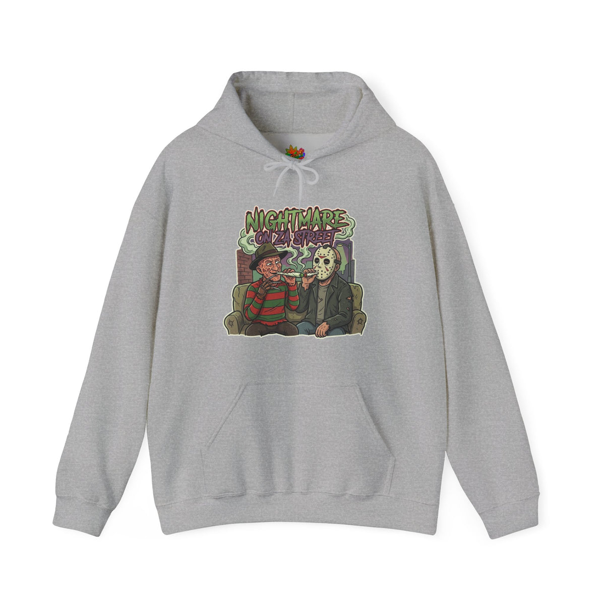 Vert Freddy & Jason Smoker Vintage Style Unisex Hoodie