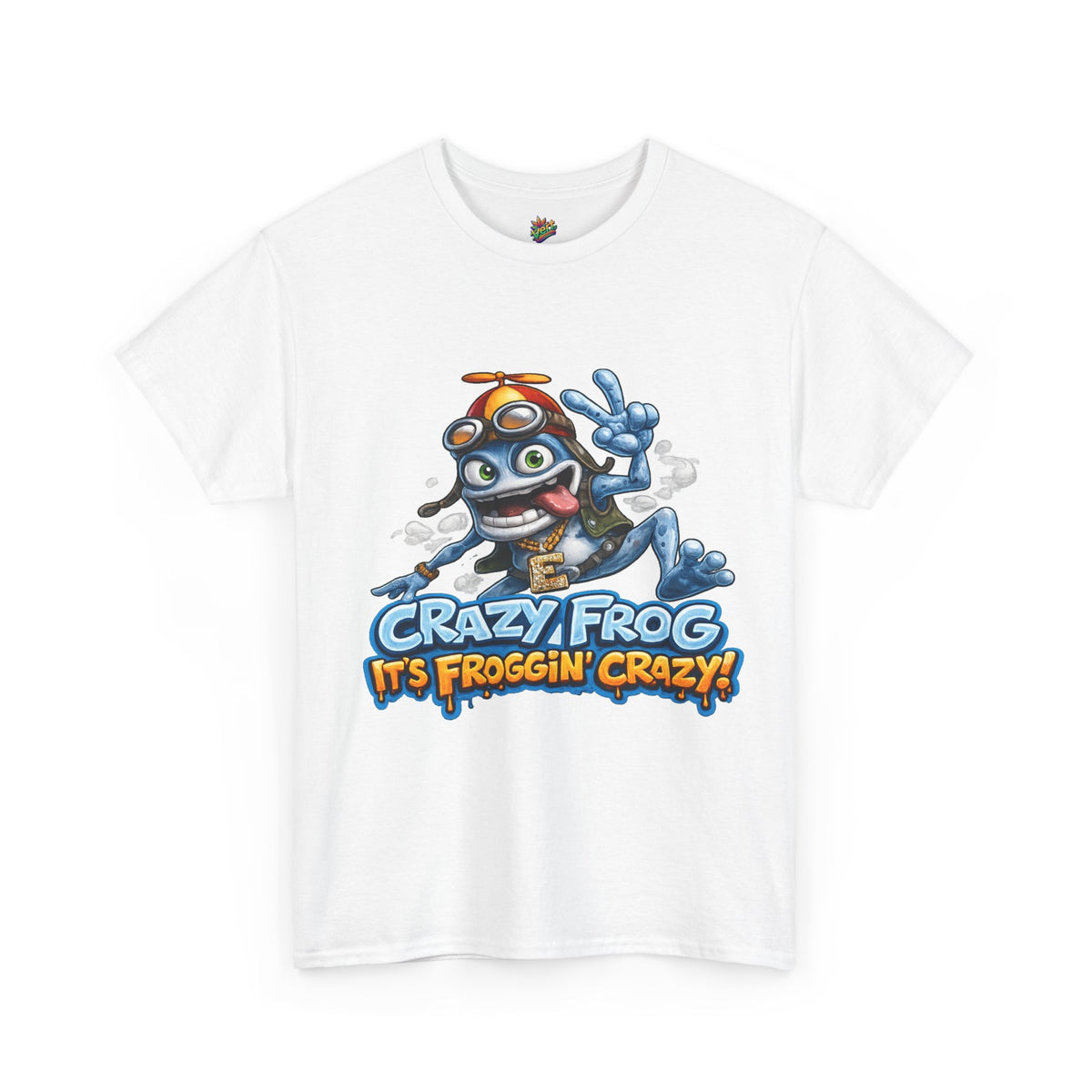 Vert Crazy Frog Vintage Style Unisex Cotton Graphic T-Shirt