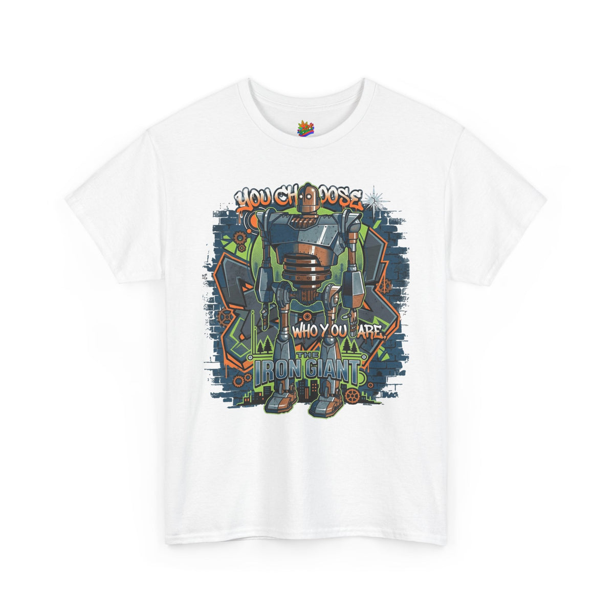 Vert Iron Giant Vintage Style Unisex Cotton Graphic T-Shirt