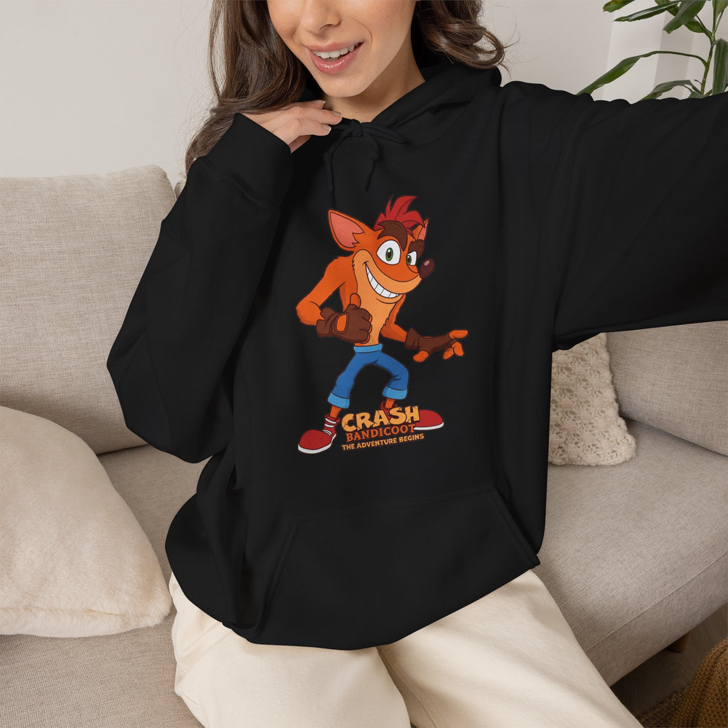 Vert Crash Bandicoot Vintage Style Unisex Cotton Graphic Hoodie
