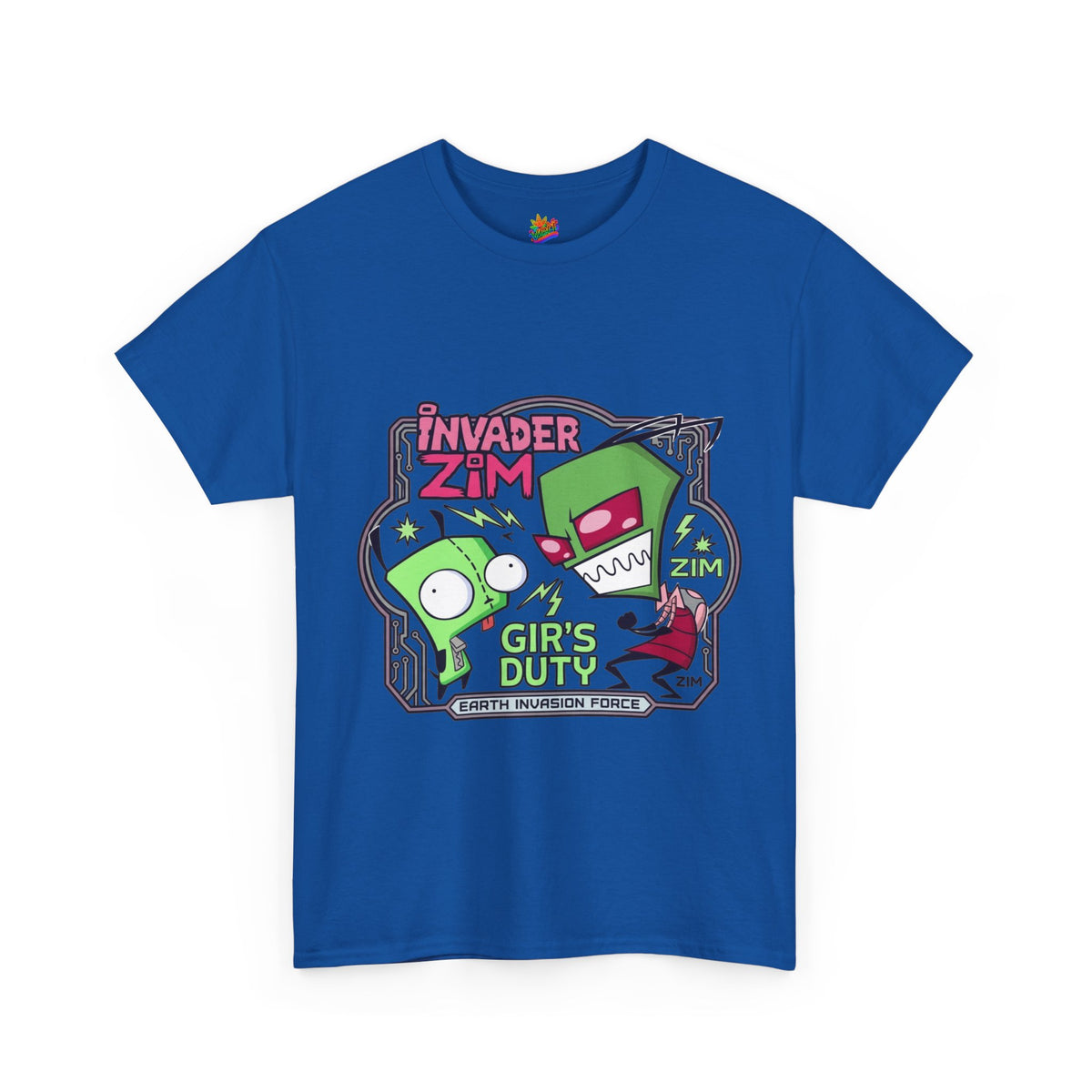 Vert Invader Zim Vintage Style Unisex Cotton Graphic T-Shirt